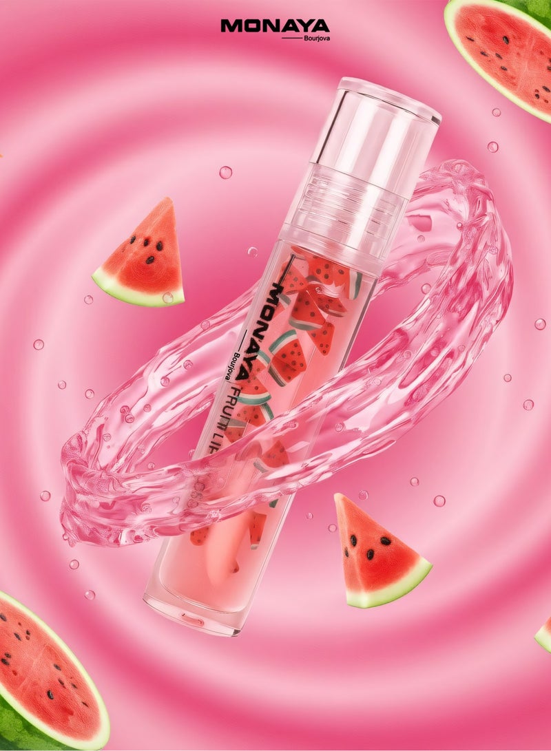 Monaya LO002 Fruit Lip Gloss, Natural Glossy Finish, Nourishing Lip Oil for Soft & Shiny Lips, Hydrating, Non-Sticky, Long-Lasting Moisture, Fruity Scent Lip Care - Image 3